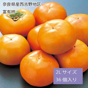奈良県産西吉野地区 富有柿 2Lサイズ 36個入り【お届け期間:11月11日〜12月15日】【旬鮮便】【NN】