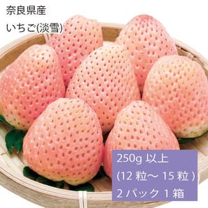 奈良県産 いちご(淡雪) 250g以上(12〜15粒) 2パック1箱【お届け期間:2月1日〜3月20日】【旬鮮便】【NN】