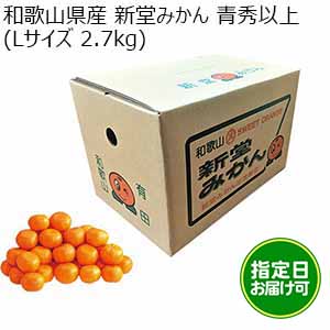 和歌山県産 新堂みかん 青秀以上 (Lサイズ 2.7kg)指定日お届け可【限定200点】【お届け期間:2025年11月21日〜2025年12月29日】【おいしいお取り寄せ】