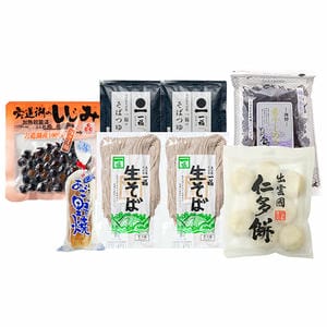 島根 一福なまそば・仁多餅・野焼き・干しのり・しじみ詰合せ【冬の贈りもの・お歳暮】【NN】