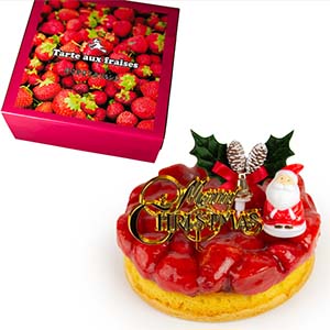 魔法洋菓子店ソルシエ 苺のコンポートタルトケーキ4号 クリスマス飾り付【イオンのクリスマス】