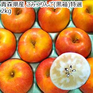 青森県産(JA津軽みらい石川) こみつりんご(黒箱)特選2kg【限定500点】(お届け期間：11月20日〜12月29日)【おいしいお取り寄せ】