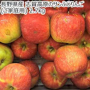 長野県産 志賀高原のサンふじりんご(ご家庭用) 2.7kg【限定1000点】【お届け期間：12月1日〜12月28日】【ブラックフライデー】