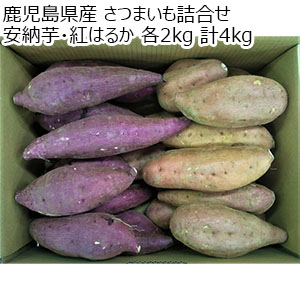 鹿児島県産 さつまいも詰合せ 安納芋・紅はるか 各2kg 計4kg【限定1000点】【お届け期間：11月25日〜12月10日】【ブラックフライデー】