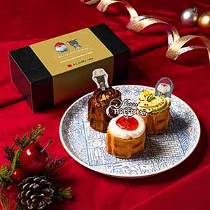 R.L waffle cake 3種のミニクリスマスケーキ 3種 各1個入【イオンのクリスマス】