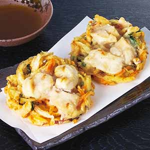 北海道産ほたてのせ国産野菜のかき揚げ(L8005)【ブラックフライデー】【サクワ】【直送】