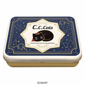 ハート C.C.キャッツチョコギフト缶 チョコレート菓子6個入り【お届け期間：1月15日〜2月21日】【バレンタイン】