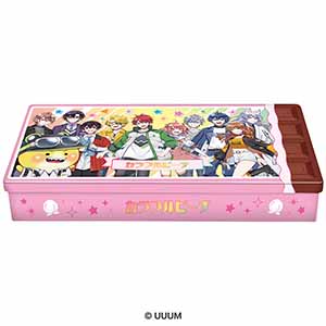 ハート カラフルピーチレクタングルチョコ缶【お届け期間：1月15日〜2月21日】【バレンタイン】