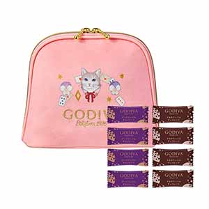ゴディバ G クリスピーショコラ 8粒入 ポーチセット【お届け期間：1月15日〜2月21日】【バレンタイン】