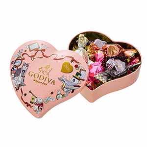 ゴディバ G キューブ ハート缶  チョコレート10粒入【お届け期間：1月15日〜2月21日】【バレンタイン】
