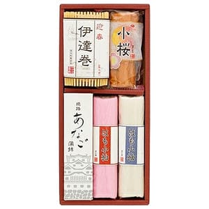 兵庫ヤマサ蒲鉾 壱乃福 あなご蒲鉾1枚、はも小袖赤、白各1枚、伊達巻1本、小桜真空1袋【おせち蒲鉾】【年末準備】【お届け期間:12月26日〜12月30日】【NN】