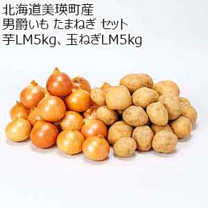 北海道美瑛町産 男爵いも たまねぎ セット 芋LM5kg、玉ねぎLM5kg【お届け期間：1月10日〜1月31日】【お買い得セール12月】