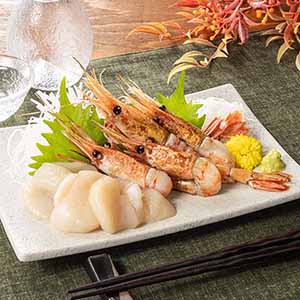 ご当地グルメコース「北海道 お取り寄せ」 4月お届け 蝦名漁業部 北海道産ぼたんえび・ほたて詰合せ
