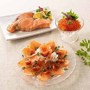 ご当地グルメコース「北海道 お取り寄せ」 10月お届け 王子サーモン 北海道サーモン三昧セット