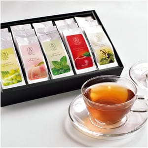 京都 菊乃井 無碍山房 無碍香茶詰合せ(ティーバッグ) バニラほうじ茶・リンゴほうじ茶・ミント煎茶・白桃煎茶・白ぶどう煎茶 各2g×3【NN】