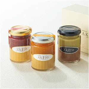 兵庫 パティスリーAKITO AKITOオリジナルジャムセット イチゴとミルクジャム・ショコラとピスタチオのミルクジャム・アールグレイとアプリコットのミルクジャム 各140g【NN】
