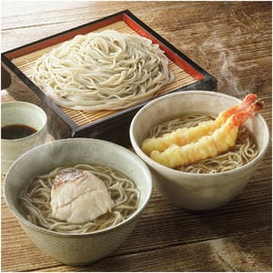 京都 よしむら 渡月庵 馳走そば3種食べくらべ ざる馳走そば(生そば・そばつゆ)、海老天馳走そば(生そば、海老天、温だし、だしパック)、鯛馳走そば(生そば、鯛切身、温だし、鯛スープ)【NN】