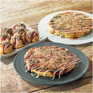 大阪 千房 お好み焼・ねぎ焼・たこ焼セット 豚玉・ねぎ焼・たこ焼(×8)各2、お好み焼ソース×4、醤油たれ×2、ホワイトソース×6、あおさのり×6、かつお節×6【NN】