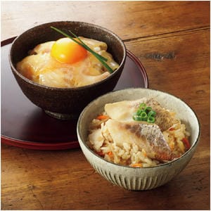 愛媛 五色そうめん 炊き込み鯛めし・刺身鯛めし 食べくらべセット 鯛めしの素2合用(だし360g、鯛切身120g、人参20g、牛蒡20g)、刺身鯛めし2人前(鯛36g・たれ25g 各2)【NN】