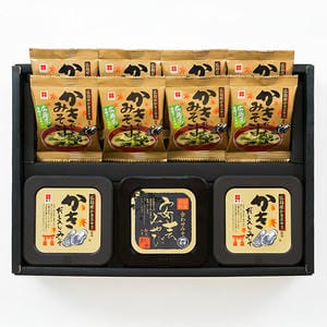 広島 新庄みそ 瀬戸の彩 FDかきだし入りみそ汁1食×8、かきだし入りみそ500g×2、安芸みやび合わせみそ500g【NN】