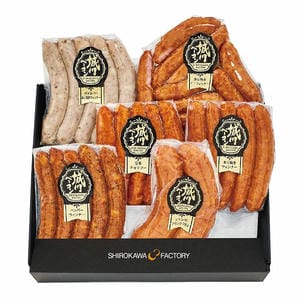 愛媛 城川ベーコン ウインナーセット あら挽きウインナー/ペッパーウィンナー/あら挽きミニウィンナー/ジャンボフランクフルト/ボイル・ド・あら挽きウインナー/旨辛チョリソー 各1個入り【NN】