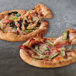 鳥取 PIZZA TORETATI 2種セット〜大山〜 ベーコンとほうれん草のピザ×1枚、ベーコンとアスパラのピザ×1枚、化粧箱入【NN】