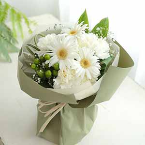 お供えスタンディングブーケ「ほのか」(ホワイト)【花】【年間ギフト】