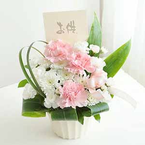 お供えアレンジ「清花」(ピンク)【花】【年間ギフト】