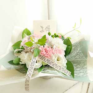 お供えアレンジ「祈りのしらべ」(ピンク)【花】【年間ギフト】