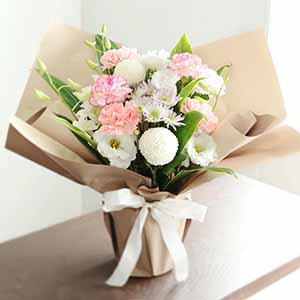 お供えアレンジ「華づつみ」(ピンク)【花】【年間ギフト】