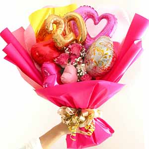 バルーンブーケ「20」(ピンク)【花】【年間ギフト】