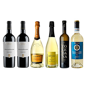 赤・白・スパークリングの華やぎバランス6本セット【おいしいお取り寄せ】