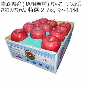 青森県産(JA相馬村) りんご サンふじ きわみちゃん 特選 2.7kg 9〜11個【限定100点】【お届け期間：2月20日〜3月10日】【お買い得セール2月】