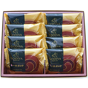 愛媛 一六本舗 ゴディバ監修 一六タルト ビターチョコレート 8個入【NN】