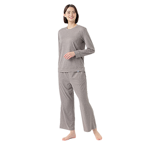 トップバリュ セリアント ソフトベア天竺 上下セット (サイズ：L / カラー：アッシュブラウン)【限定20点】 (お届け期間：5月7日〜5月10日)【母の日】