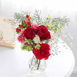 おうちで楽しむブーケの定期便 M　竹中庭園緑化 おうちで楽しむブーケの定期便 M 12月