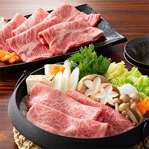 旬とごちそうコース「お肉・海鮮・果物」　三重県産 松阪牛すきやき用食べ比べセット(かたロース、かた)計600g[MZS2P]