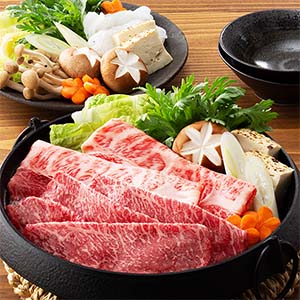 旬とごちそうコース「お肉・海鮮・果物」　山形県産 米沢牛すきやき用食べ比べセット(かたロース、もも)計600g[YZS2P]