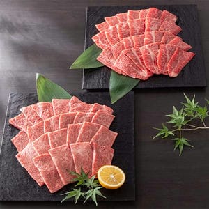 旬とごちそうコース「銘柄牛 肉づくし」　鹿児島県産 南州黒牛焼肉用2種詰合せ(かたロース、ばら)計800g
