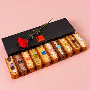 R.L waffle cake(エール・エル ワッフルケーキ) (カーネーション付き)ワッフルケーキ10個セット【限定100点】【母の日】