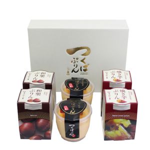 茨城 ふじ屋つくばぷりん「ゴールド・焼き芋・和栗」セット6個【KN】