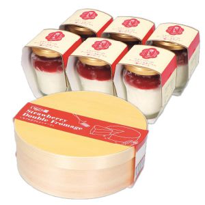 栃木 いちごの里ファーム いちごのダブルフロマージュと【空いちご】スカイベリーのチーズケーキ＆ジャム二層デザート6個セット【KN】
