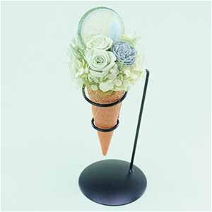 Luna プリザーブドフラワー アイスクリームアレンジ「ライム」【母の日】