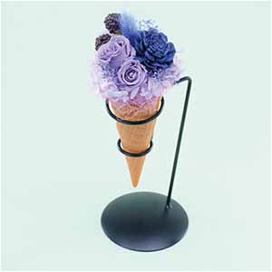 Luna プリザーブドフラワー アイスクリームアレンジ「ブラックベリー」【母の日】