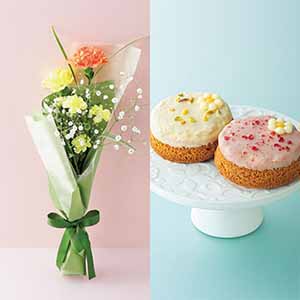 茨木春草園 カーネーションブーケ＋お花のフィナンシェ【父の日】