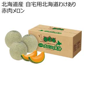 北海道産 自宅用北海道わけあり赤肉メロン(お届け期間：8/21〜8/31)【夏の贈りもの・お中元】