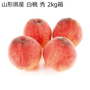 山形県産 白桃 秀 2kg箱(お届け期間：8/21〜8/31)【夏の贈りもの・お中元】