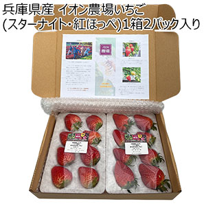 兵庫県産(イオン三木里脇農場)イオン農場いちご(スターナイト・紅ほっぺ)1箱2パック入り(250g×2)【お届け期間:3月7日〜3月31日】【NN】