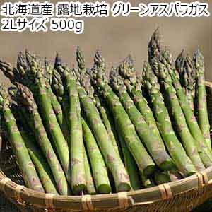 北海道産 露地栽培 グリーンアスパラガス 2Lサイズ 500g【お届け期間：5月21日〜6月25日】【イオンゴールドカード会員さま限定特別セール4月】