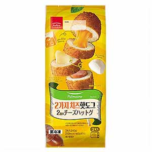 アサヒコ 2種のチーズハットグ 80g×3【＠FROZEN】